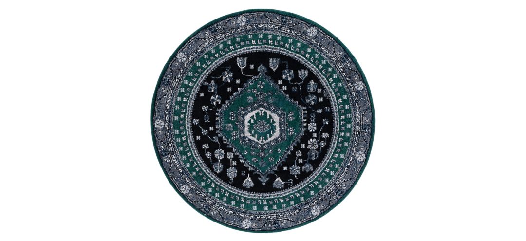 Hamadan Area Rug Round