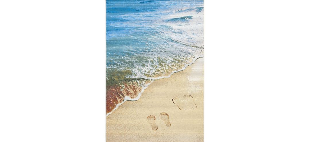 Barbados Footprints Indoor/Outdoor Area Rug