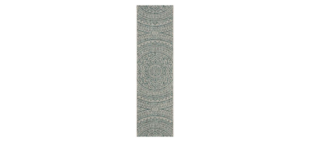 177208730 Courtyard Mandala Indoor/Outdoor Runner Rug sku 177208730