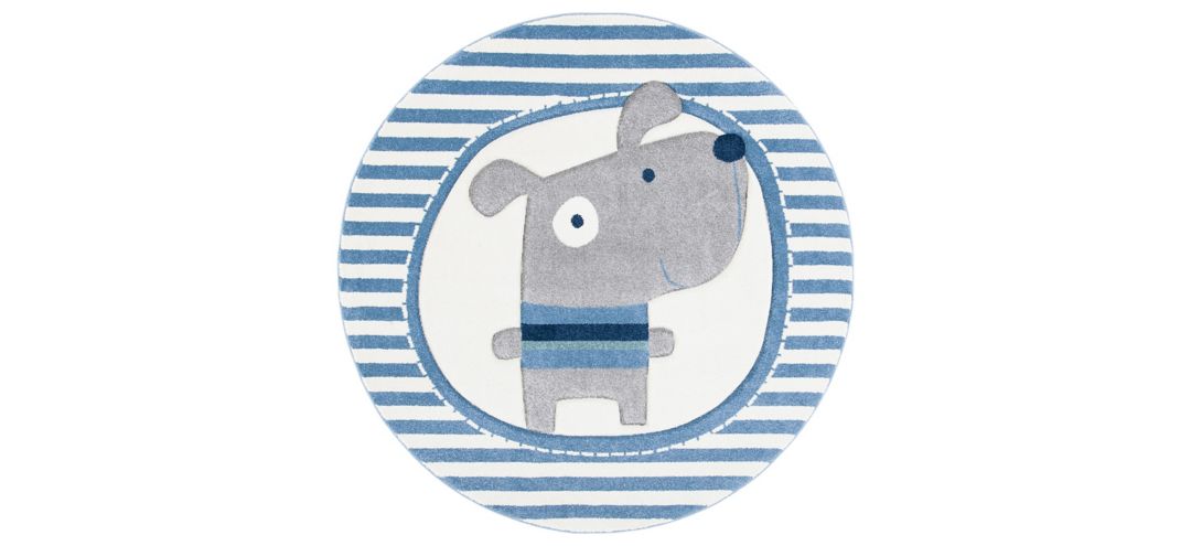 177212630 Carousel Puppy Kids Area Rug Round sku 177212630