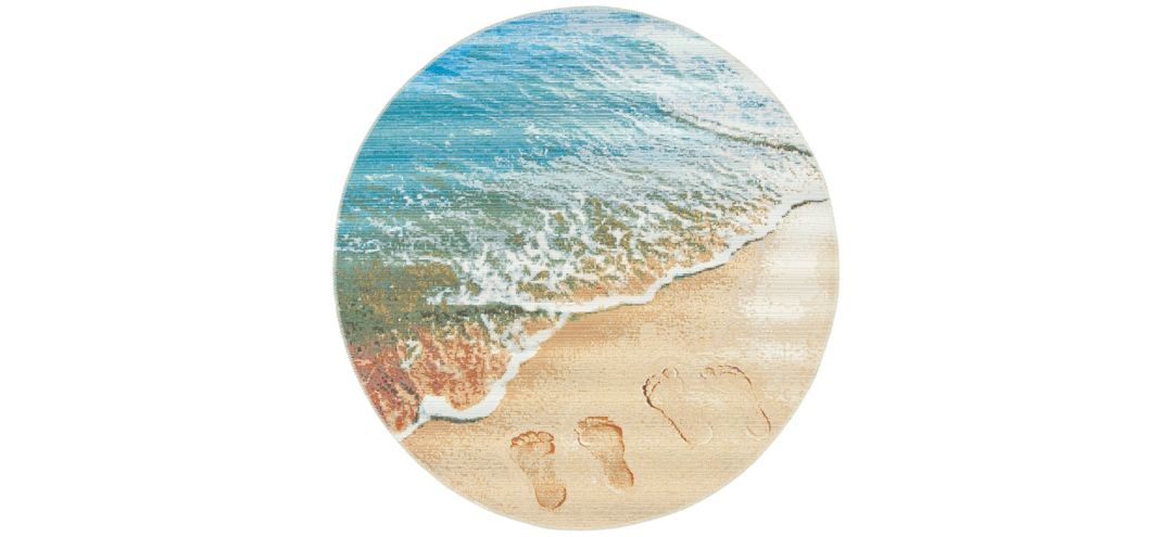 Barbados Footprints Indoor/Outdoor Area Rug