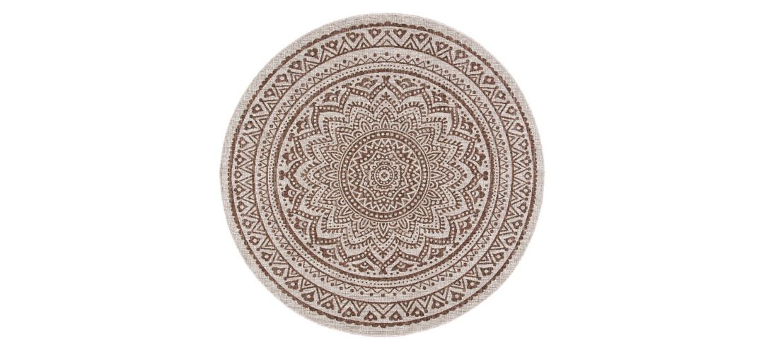 Courtyard Mandala Indoor/Outdoor Area Rug Round