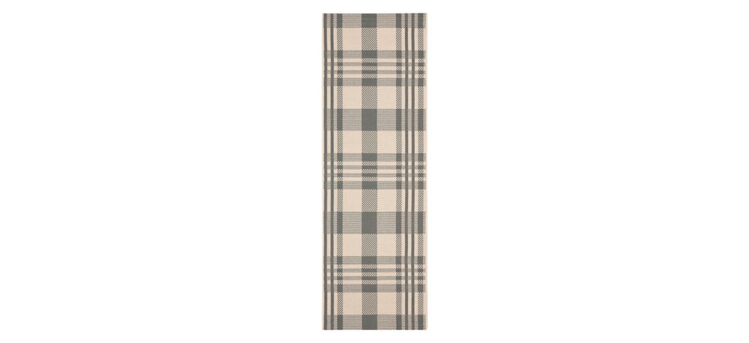 177362010 Courtyard Plaid Indoor/Outdoor Runner Rug sku 177362010