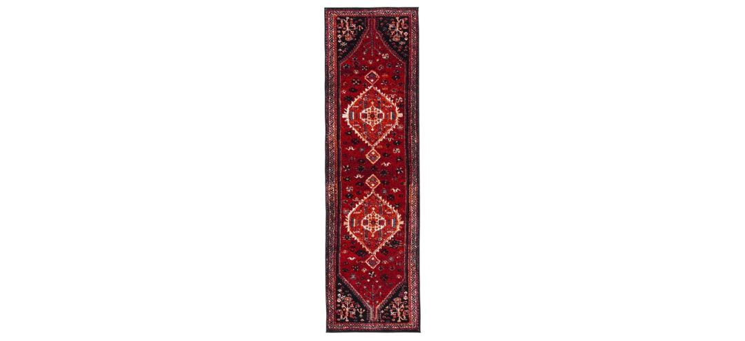 Vintage Hamadan Red Runner Rug