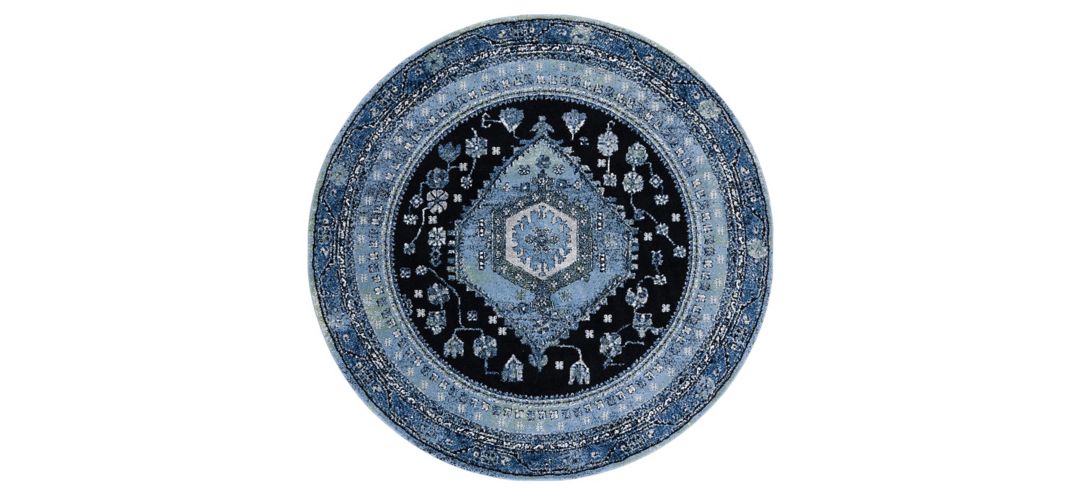 Hamadan Area Rug Round