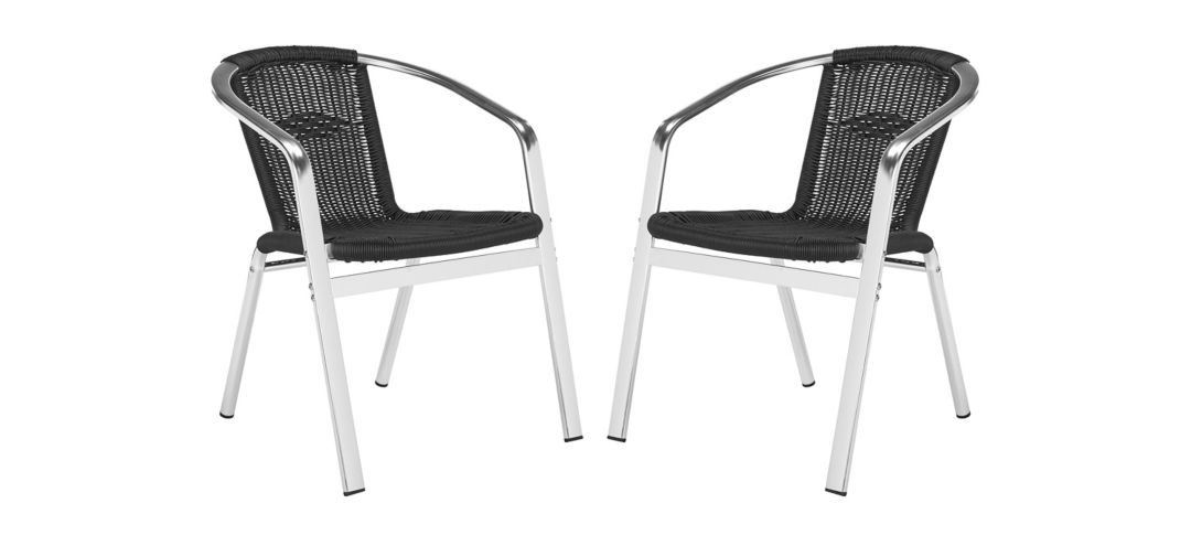 240253461 Bruna Outdoor Stacking Armchair -Set of 2 sku 240253461