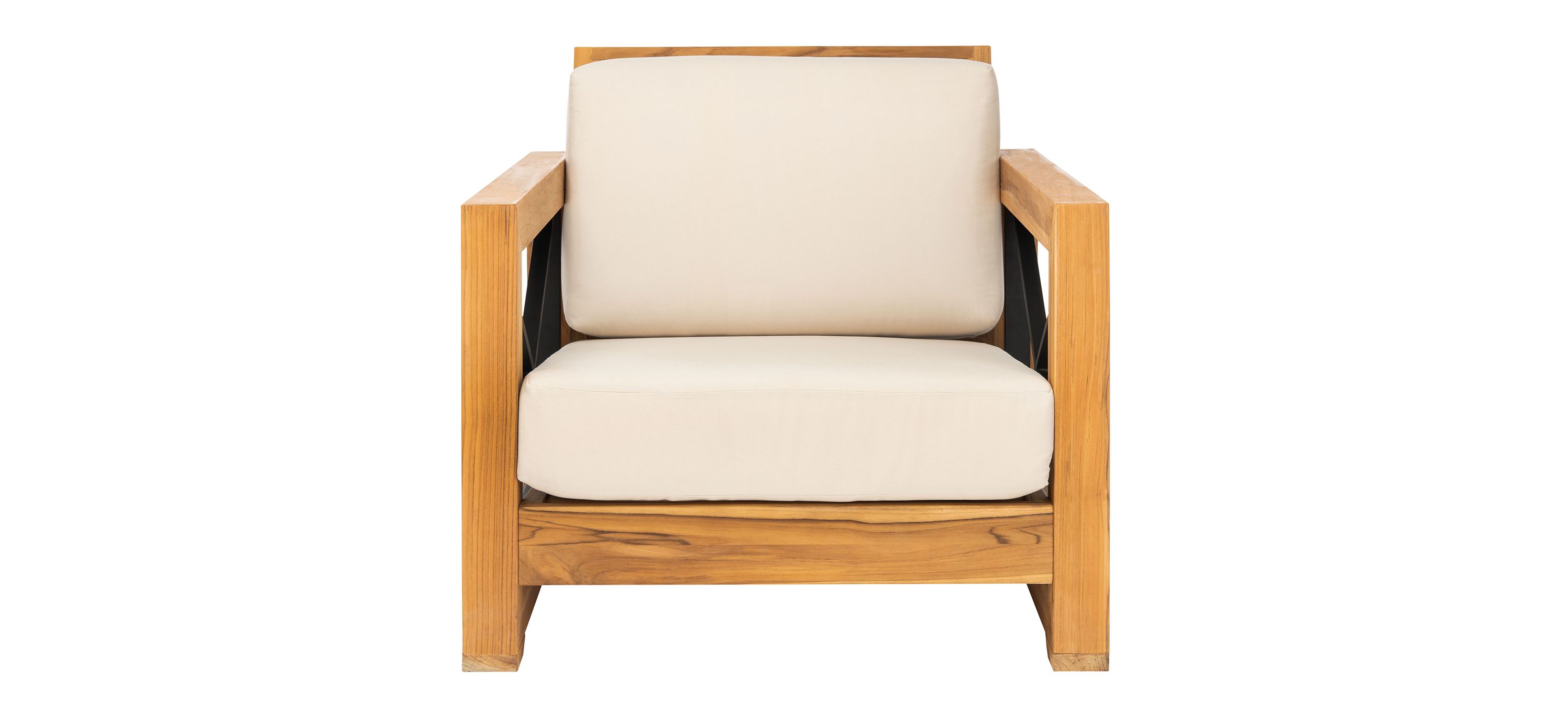 Carli Outdoor Brazilian Teak Club Chair