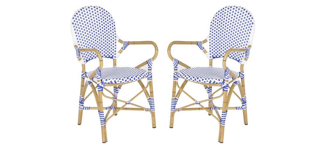 241265880 Dario Outdoor Stacking Arm Chair -Set of 2 sku 241265880