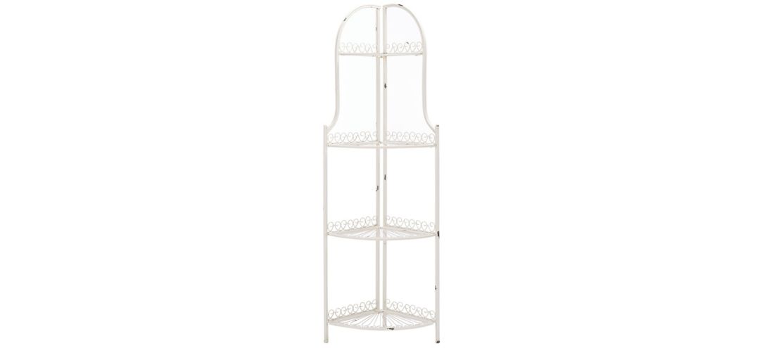 242125750 Jovita Outdoor Wrought Iron 4 Tier Outdoor Corner  sku 242125750