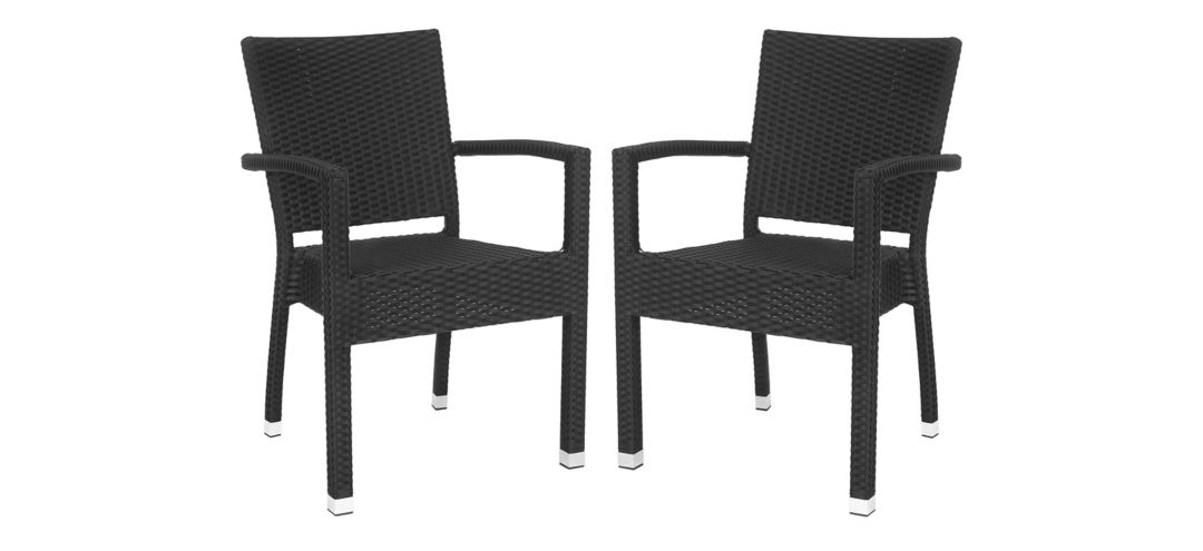 PAT4004A-SET2 Darryl Outdoor Stacking Arm Chair - Set of 2 sku PAT4004A-SET2