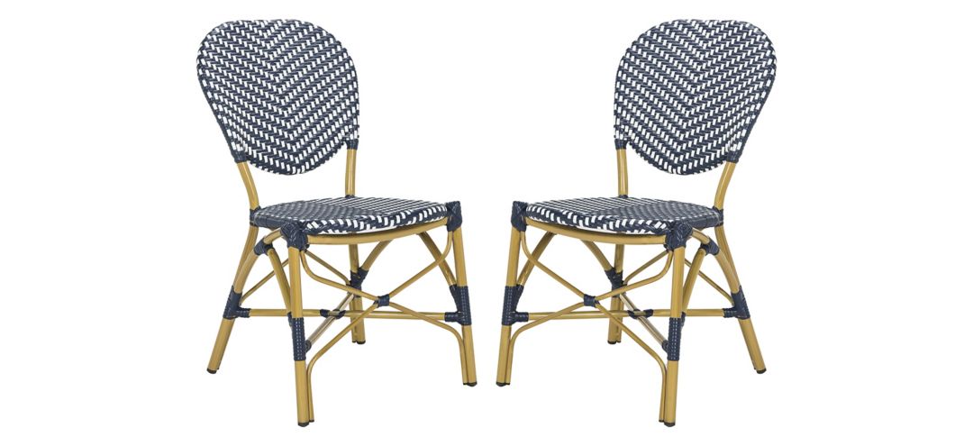 Europa Outdoor French Bistro Side Chair - Set of 2