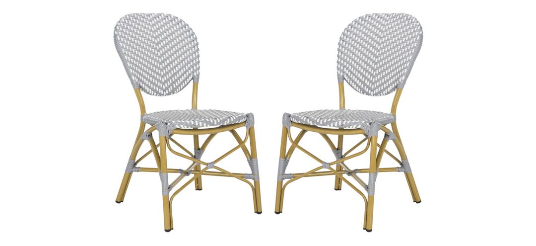 242265781 Europa Outdoor French Bistro Side Chair - Set of 2 sku 242265781