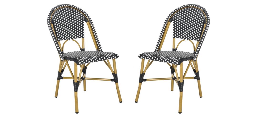 Montez Outdoor French Bistro Side Chair - Set of 2