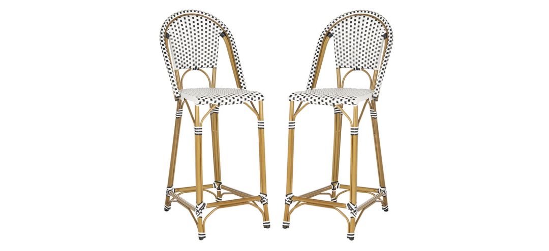 Pramla Outdoor Stackable Bar Stool -Set of 2