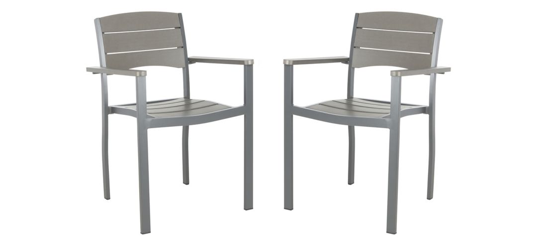 Serapis Outdoor Stackable Chair: Set of 2