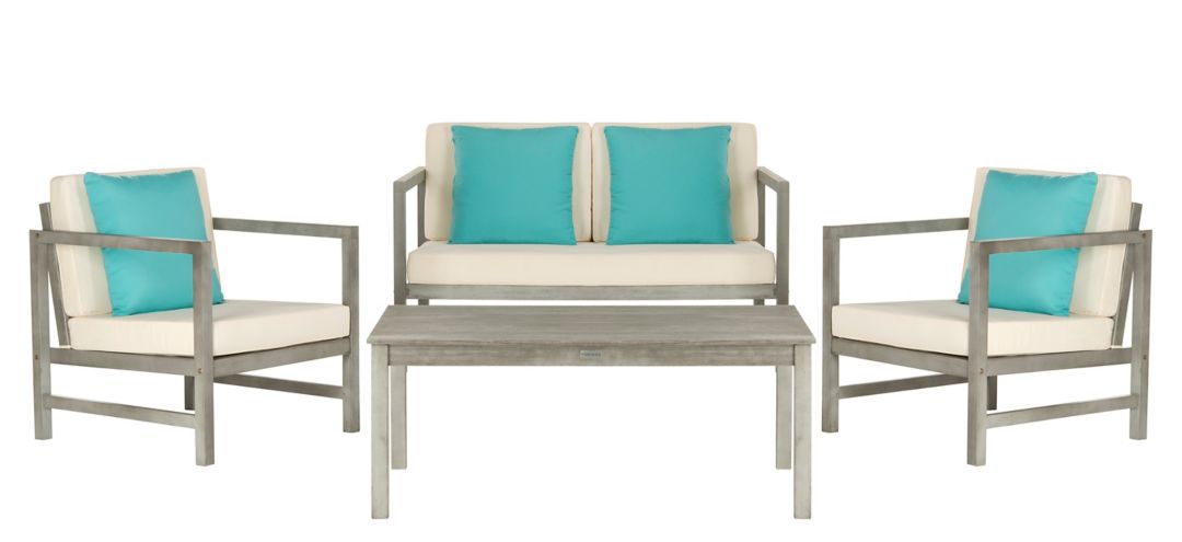 PAT7030B Hinaku 4-pc Outdoor Set w/ Accent Pillows sku PAT7030B