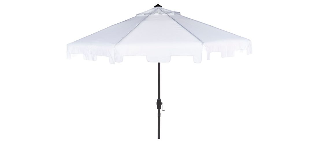 Zimmerman UV Resistant 9 ft Crank Market Push Button Tilt Umbrella w/ Flap