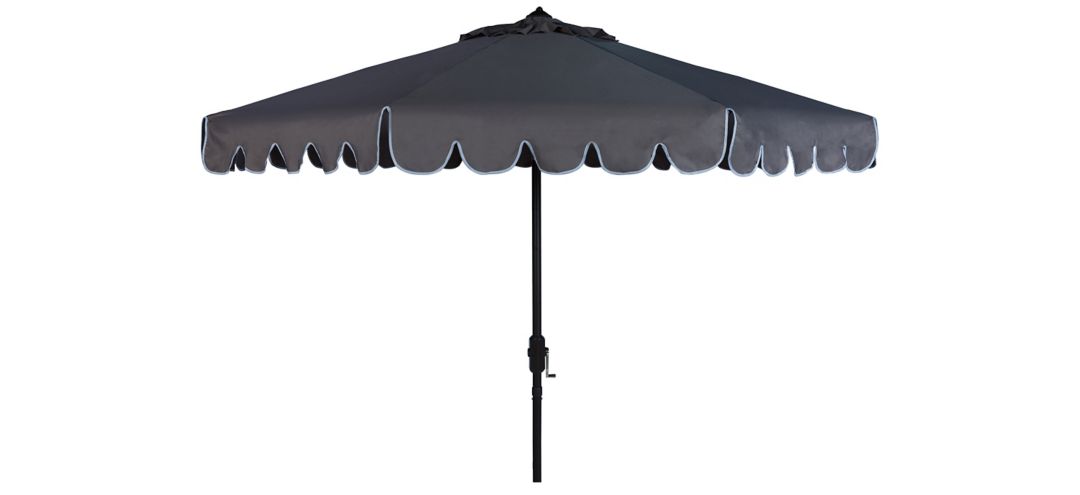 Doreen Single Scallop 9 ft Crank Outdoor Push Button Tilt Umbrella