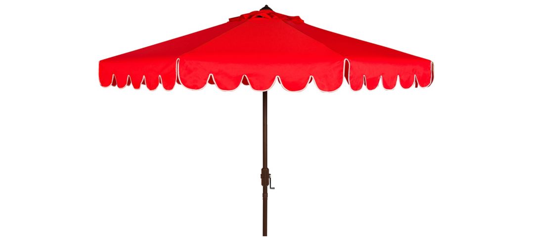 Doreen Single Scallop 9 ft Crank Outdoor Push Button Tilt Umbrella