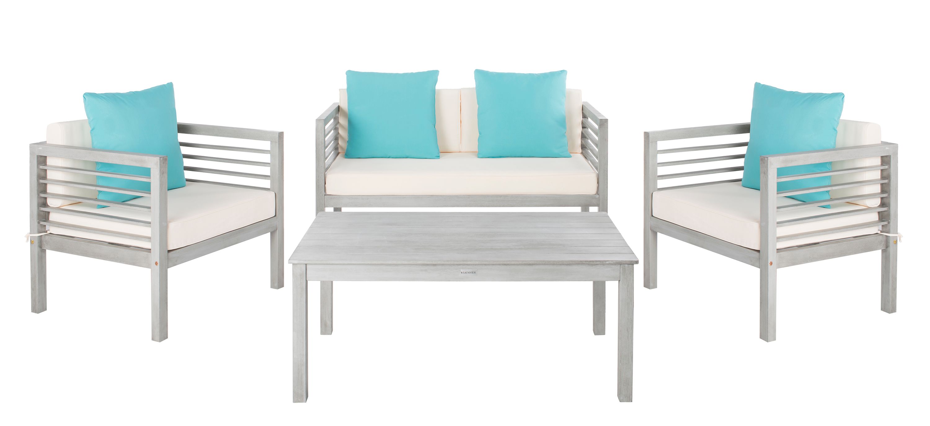 Korbin 4-pc Outdoor Set w/ Accent Pillows