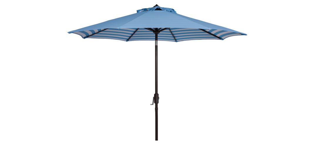 Shay Inside Out Striped 9 ft Crank Outdoor Auto Tilt Umbrella