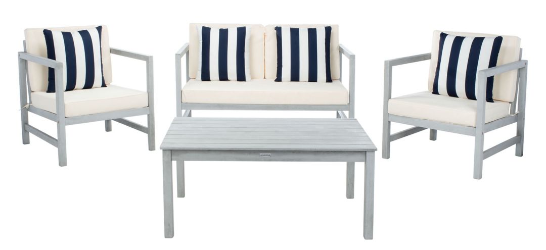 249601400 Hinaku 4-pc Outdoor Set w/ Accent Pillows sku 249601400