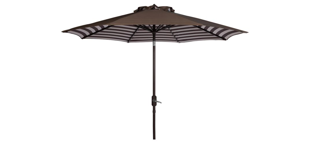 Shay Inside Out Striped 9 ft Crank Outdoor Auto Tilt Umbrella