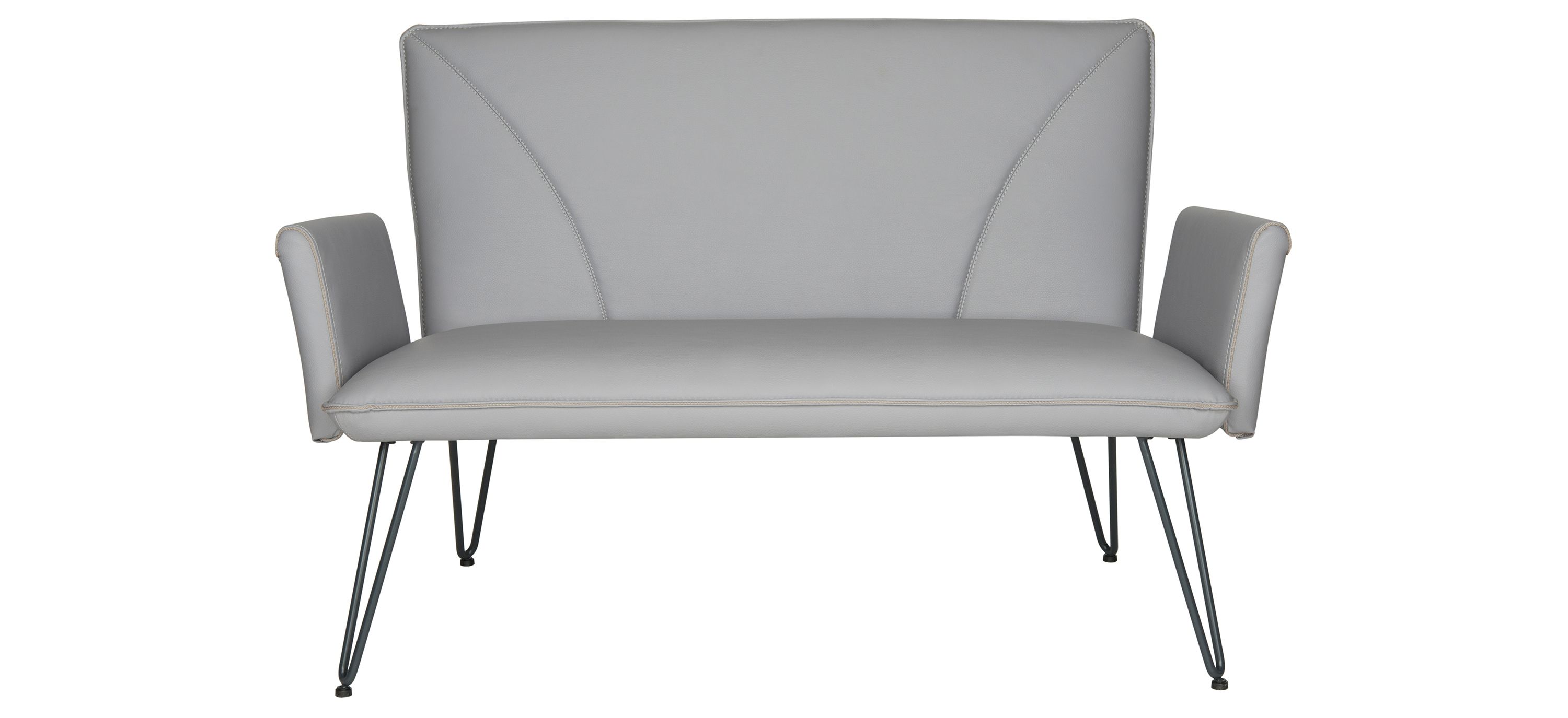 Valerie Mid Century Modern Leather Settee