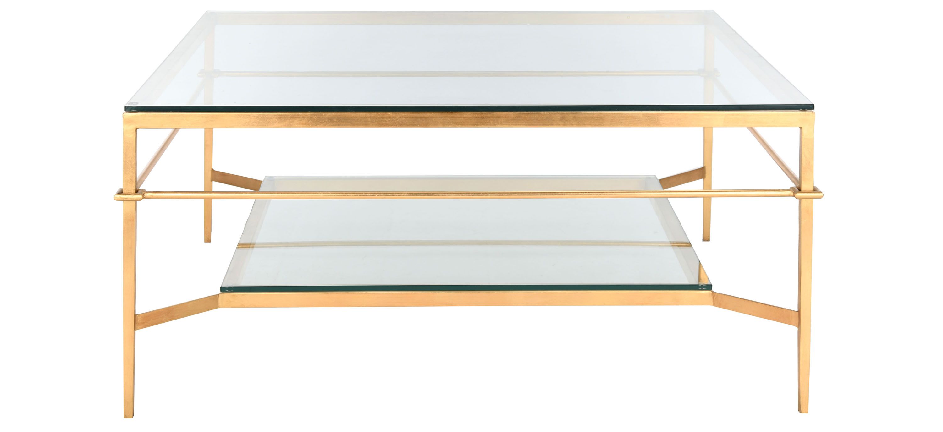 Devin Gold Leaf Glass Cocktail Table