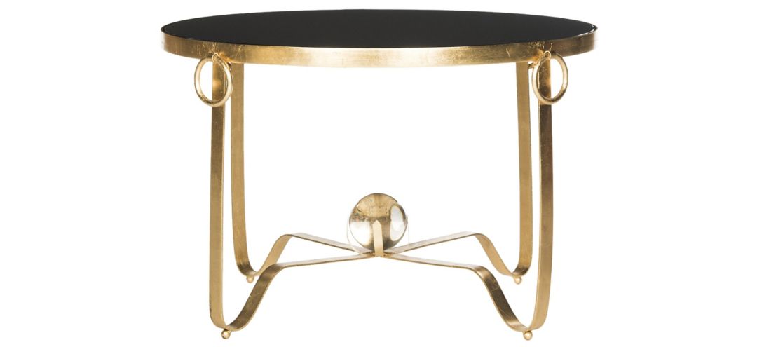 300259830 Mona Gold Leaf Round Coffee Table sku 300259830