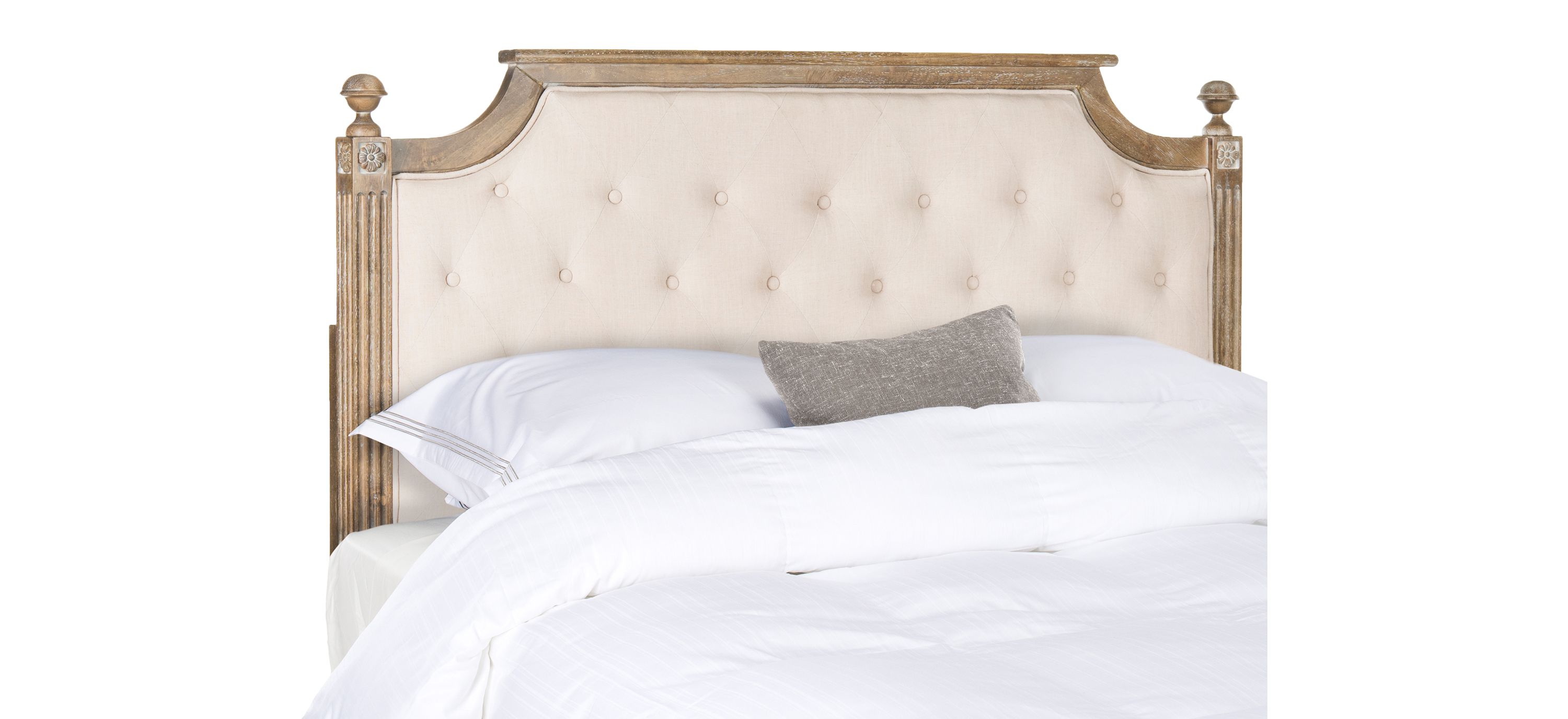Rustic Wood  Upholstered Headboard