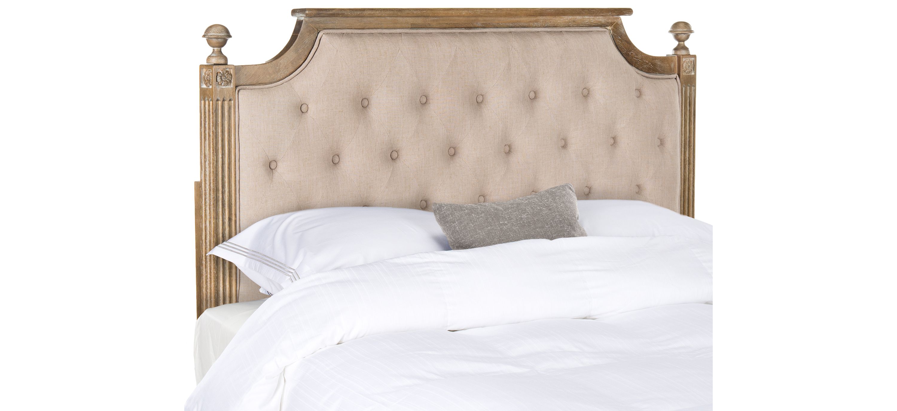 FOX6241B-F Rustic Wood Full Upholstered Headboard sku FOX6241B-F