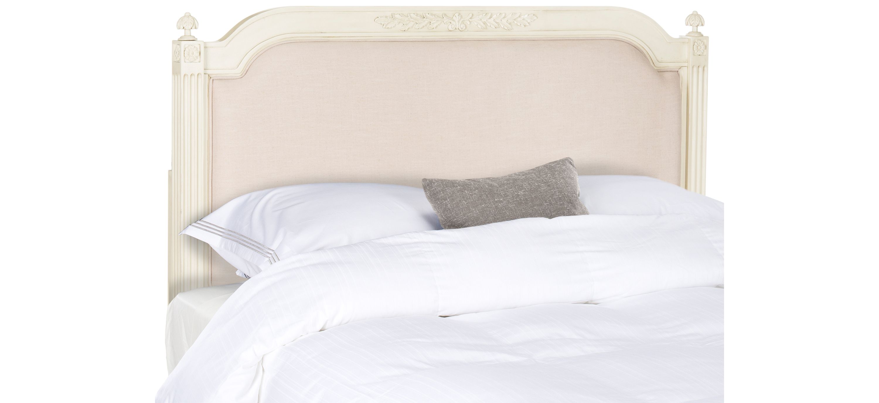 Rustic Wood  Upholstered Headboard