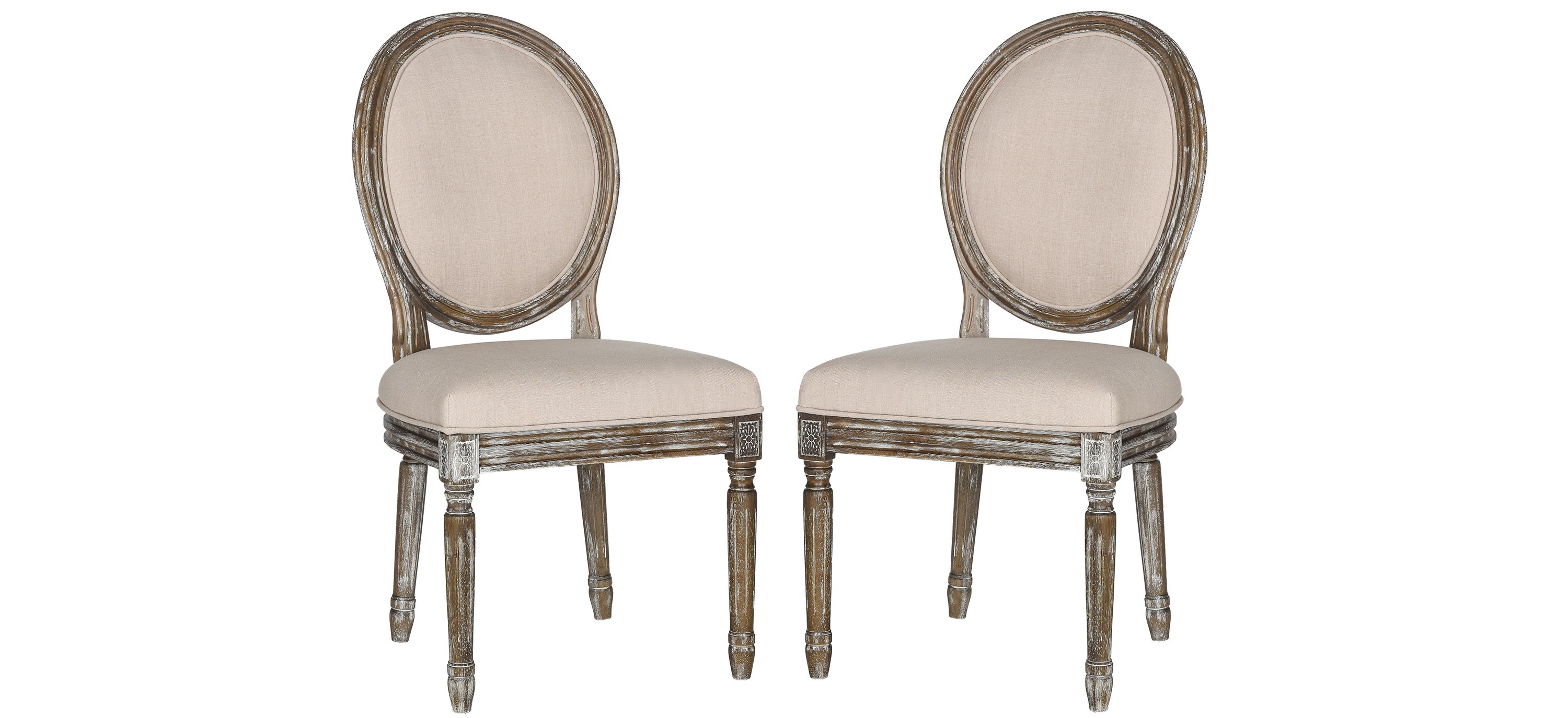 Holloway Linen Oval Dining Chair - Set of 2