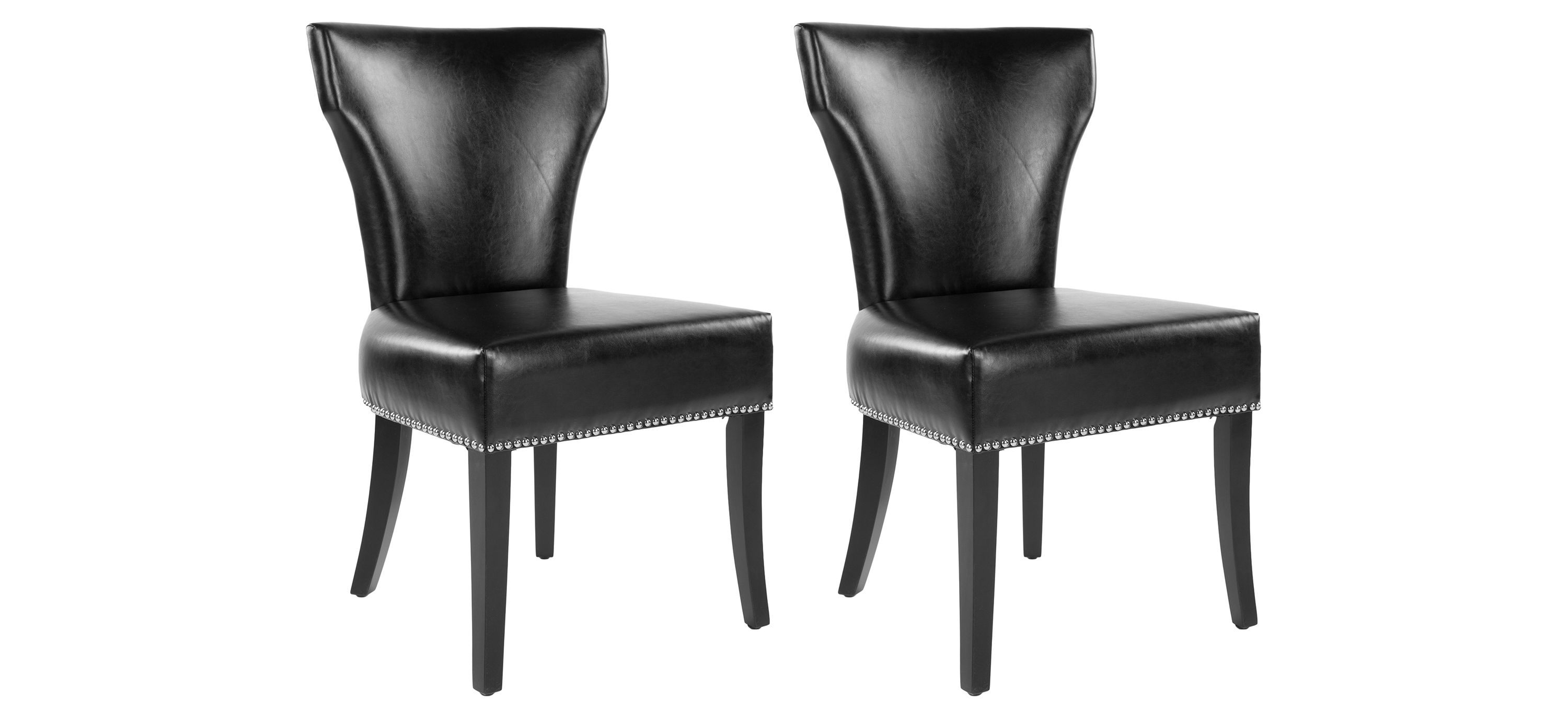 Jappic Leather Dining Chairs: Set of 2