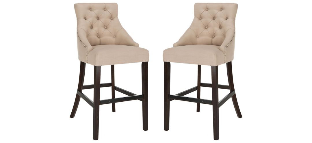 Eleni Tufted Wingback Bar Stool - Set of 2