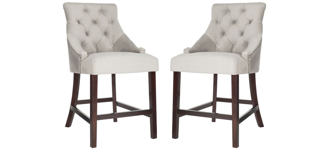 Eleni Tufted Wingback Counter Stool - Set of 2