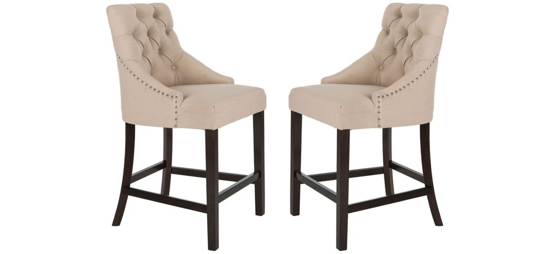 Eleni Tufted Wingback Counter Stool - Set of 2