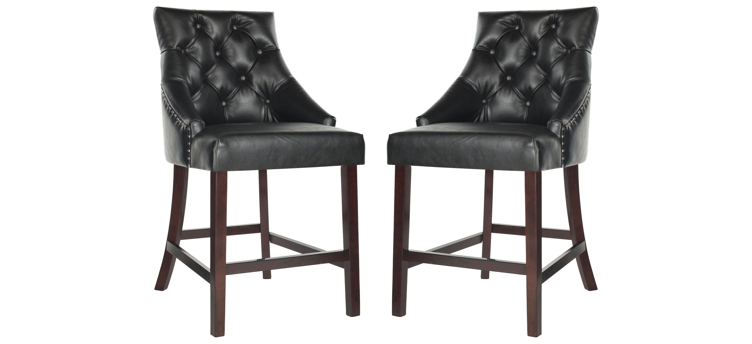 Eleni Tufted Wingback Counter Stool - Set of 2
