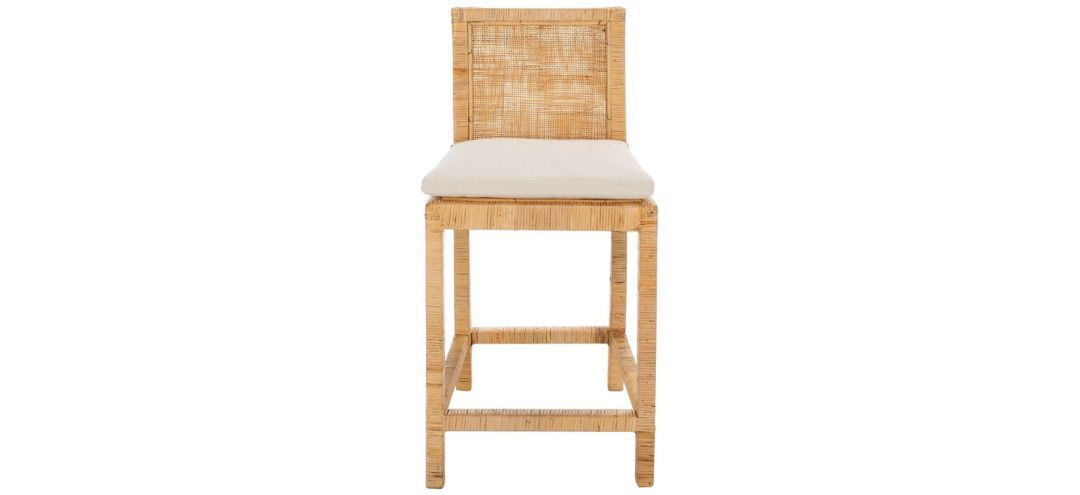 Percy Cane Counter Stool with Cushion