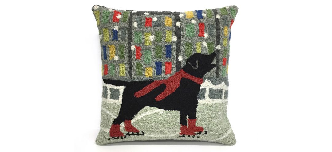 Liora Manne Frontporch Holiday Ice Dog Pillow