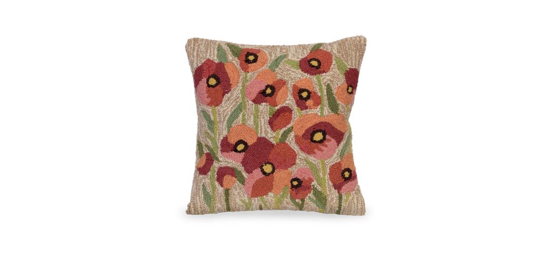 135158292 Liora Manne Frontporch Poppies Pillow sku 135158292