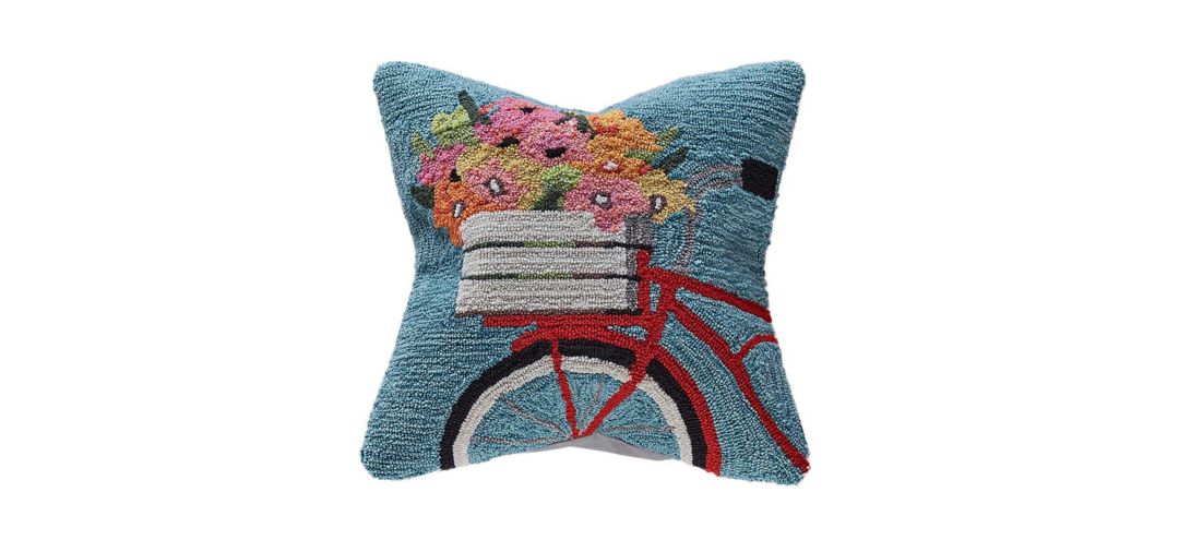 Liora Manne Frontporch Bike Ride Pillow