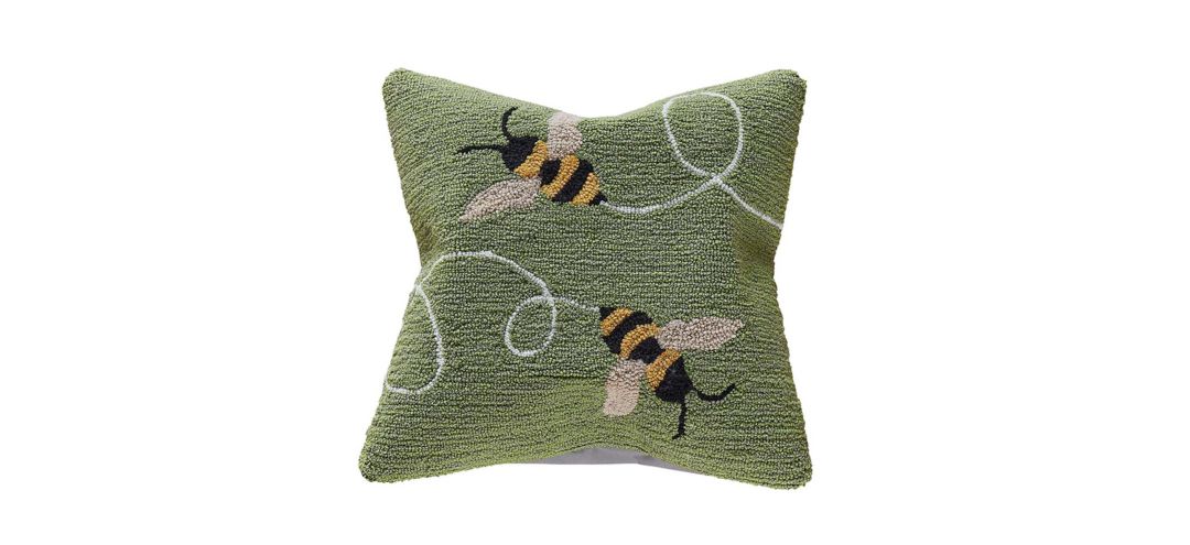 135158340 Liora Manne Frontporch Buzzy Bees Pillow sku 135158340