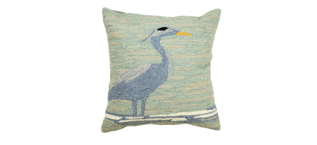 Liora Manne Frontporch Blue Heron Pillow