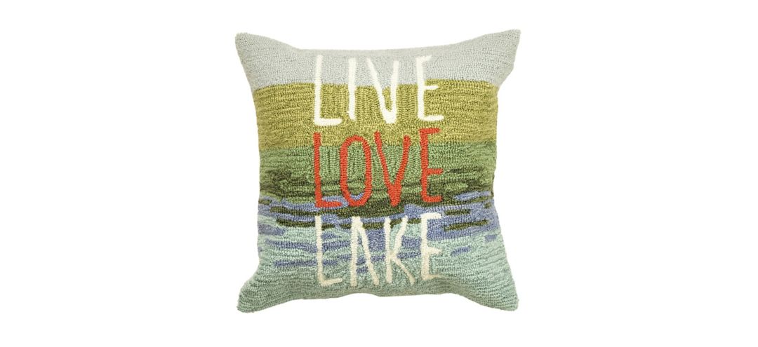 Liora Manne Frontporch Live Love Lake Pillow