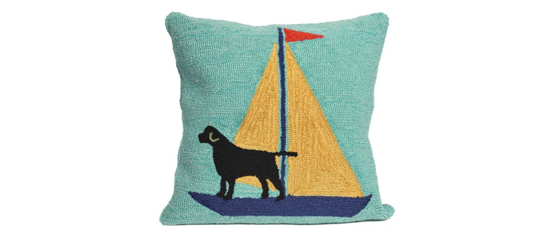 135163210 Liora Manne Frontporch Sailing Dog Pillow sku 135163210