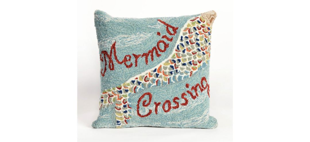 Liora Manne Frontporch Mermaid Crossing Pillow