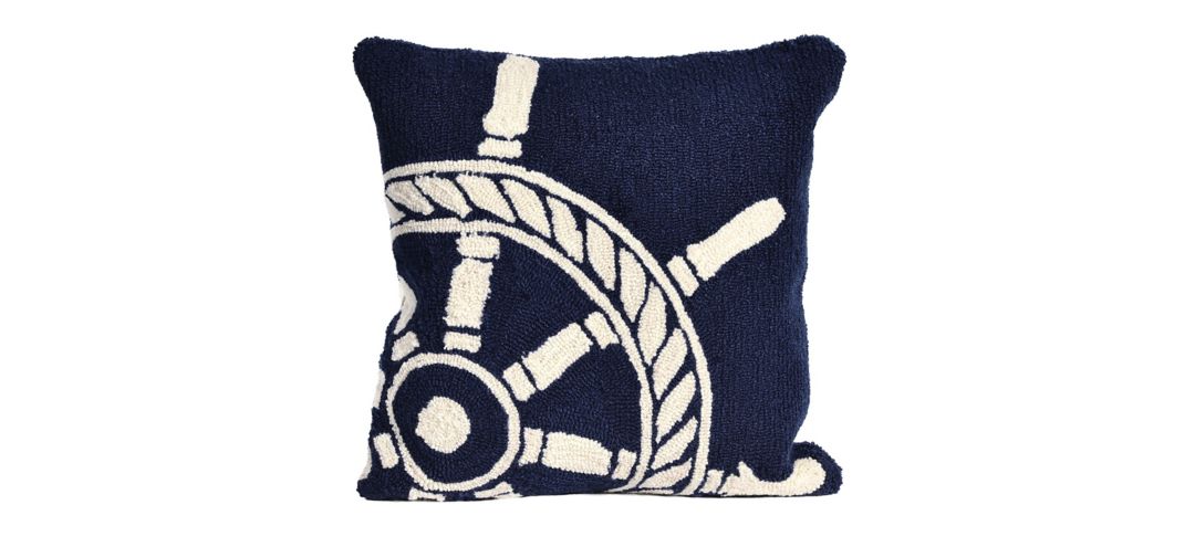 135163270 Liora Manne Frontporch Ship Wheel Pillow sku 135163270