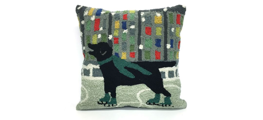 135163330 Liora Manne Frontporch Holiday Ice Dog Pillow sku 135163330